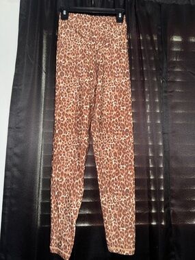 aerie Leopard Print Leggings in Brown Tan